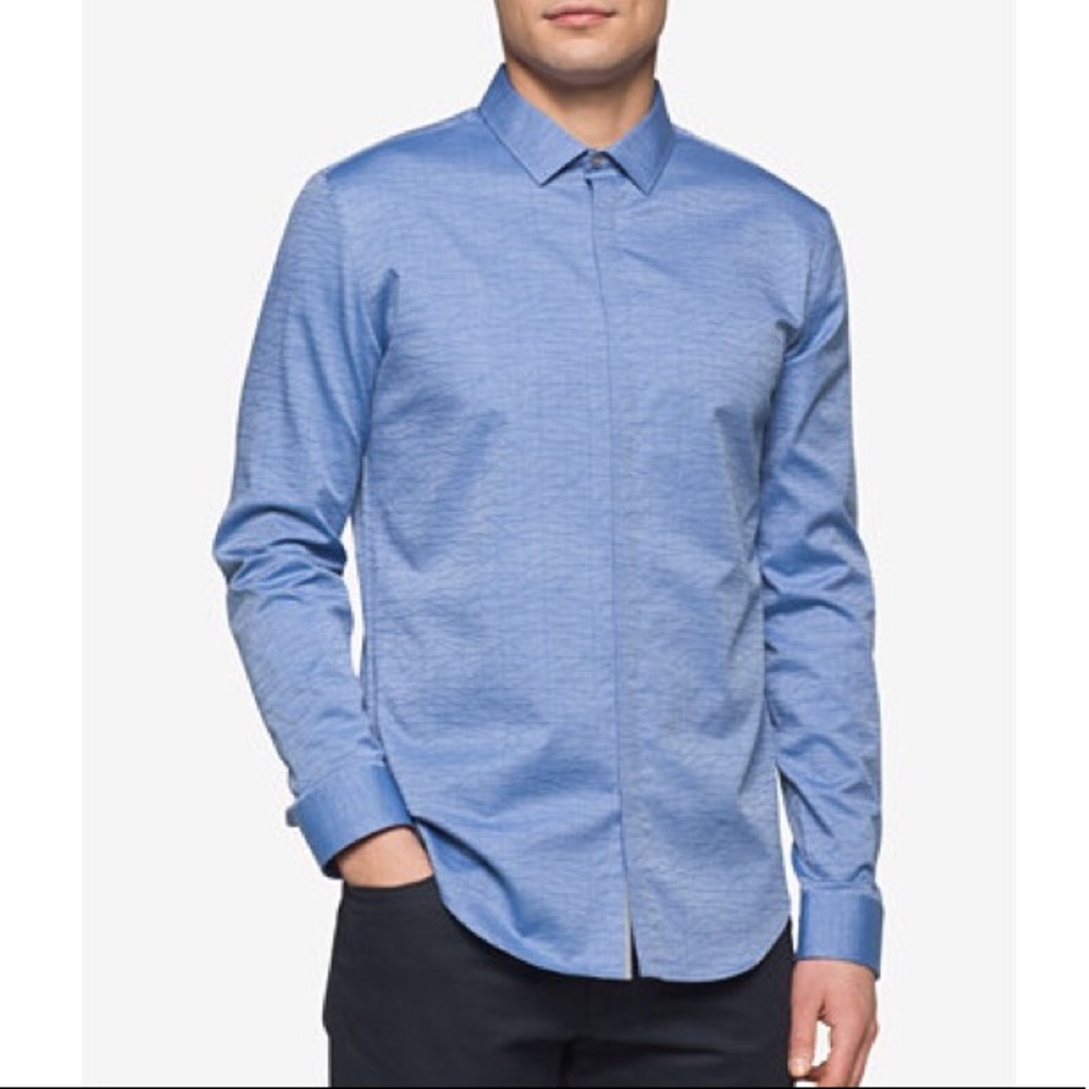 NWT Calvin Klein Slim Fit Button Down Shirt